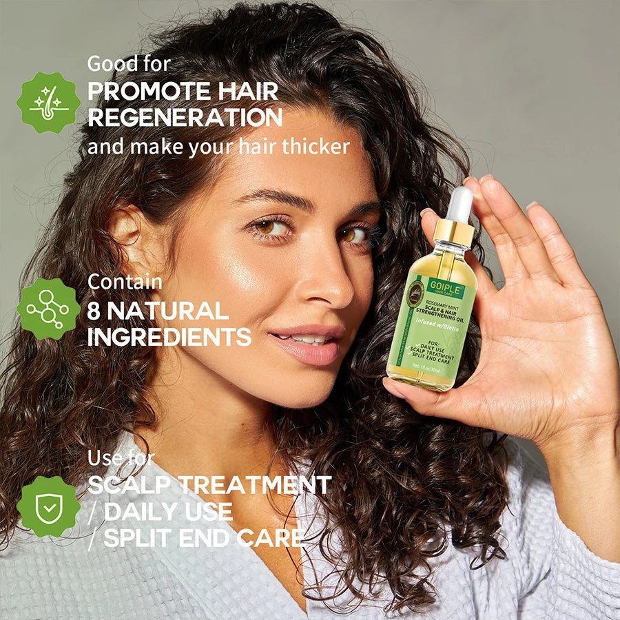 Scalp Scrub Deep Cleansing Massage Scalp Care Product Rosemary Mint Essential Oil Moisturizing Nourishing and Anti-hair Loss Oil