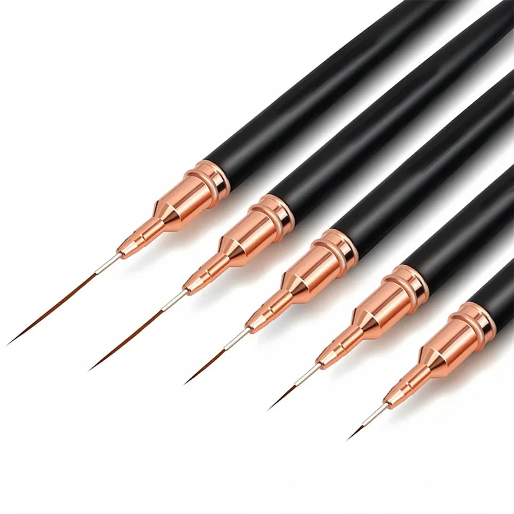 Nail Brush Pen 5pcs set Nail Art Liner Brushes Set Elongated Striping Drawing Professional
