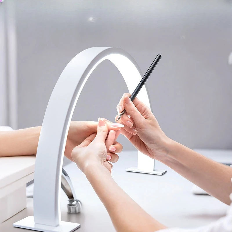 1pcs Half-moon U-shaped Nail and Beauty Lamp Beauty Salon Desktop Nail and Eye-protecting Light Luxury LED Work Lamp Nail Lamp