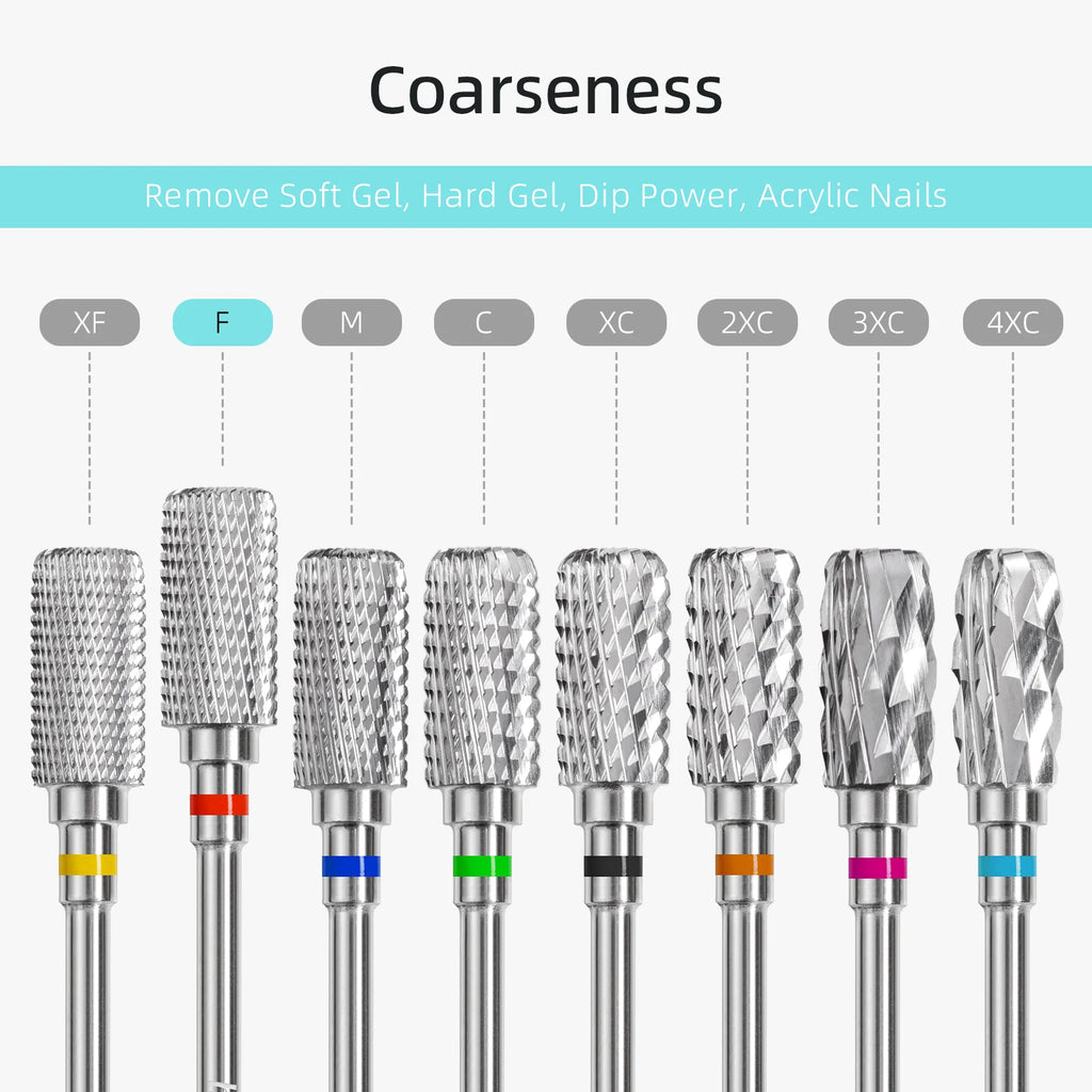 13mm Barrel Carbide Nail Drill Bits Dust Proof Nail Bit 3/32 Right-handed Electric Manicure Efile Remove Acrylic Gel Tool