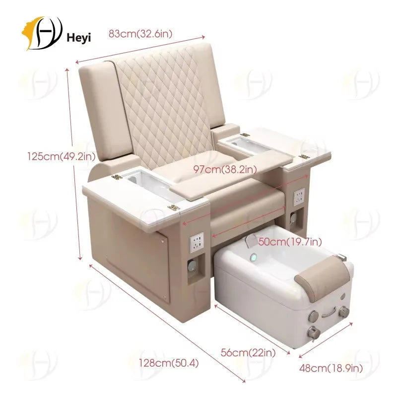 Beauty Salon Furniture Equipment Electric Reclining Spa Foot Massage Chair Pedicure Station Chairs