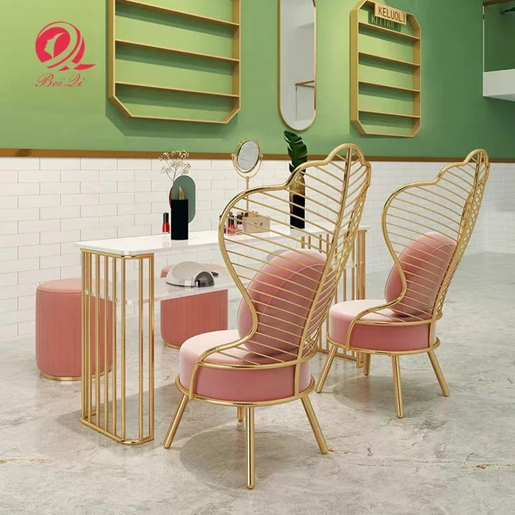 Hot Sale Nail Salon Furniture Marble Modern Table De Manucure Nail Table Manicure Table for Beauty Salon