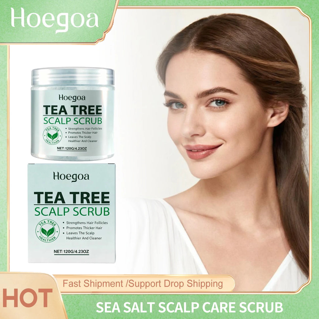 Hoegoa Sea Salt Hair Scalp Care Scrub Oil Control Lasting Healthier Roots Smoothing Dryness Pure Plant Glamour Hair Nourish Mask
