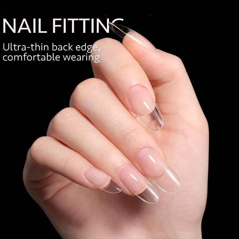 120 Pcs Full Cover Press On Nail Tips Stiletto Almond Square Coffin French False Fake Soak Off Gel Nail Extension Tips