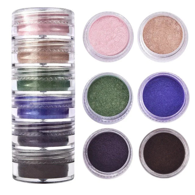 6 Colours/Set Mica Powder for Nail Art