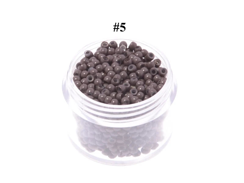 100pcs 2.9mm Diameter Silicone Hair Beads Nano Ring Micro Beads Fashion Salon Hairstylist Hair Extension Tools 7 Colours