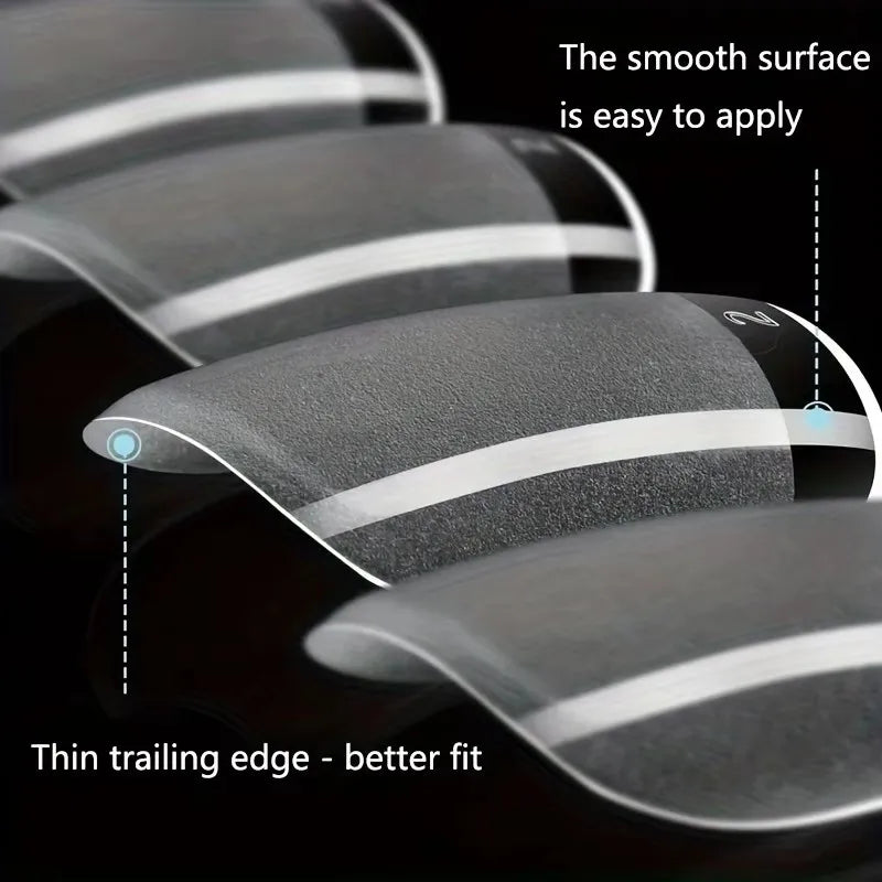 600 Short Coffin-Shaped Nail Tips, Semi-Matte Realistic Nail Tips, Full Coverage Soft Gel Coffin-Shaped Acrylic Nail Tips, Transparent Color