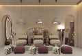 Luxury Beauty Salon Interior Design Skincare Store Manicure Station Wall Shelf  Spa Salon Display Furniture