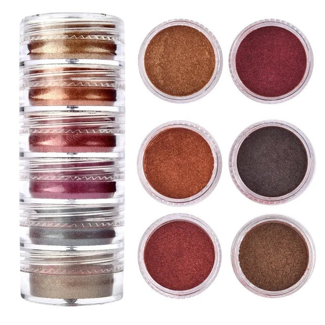 6 Colours/Set Mica Powder for Nail Art