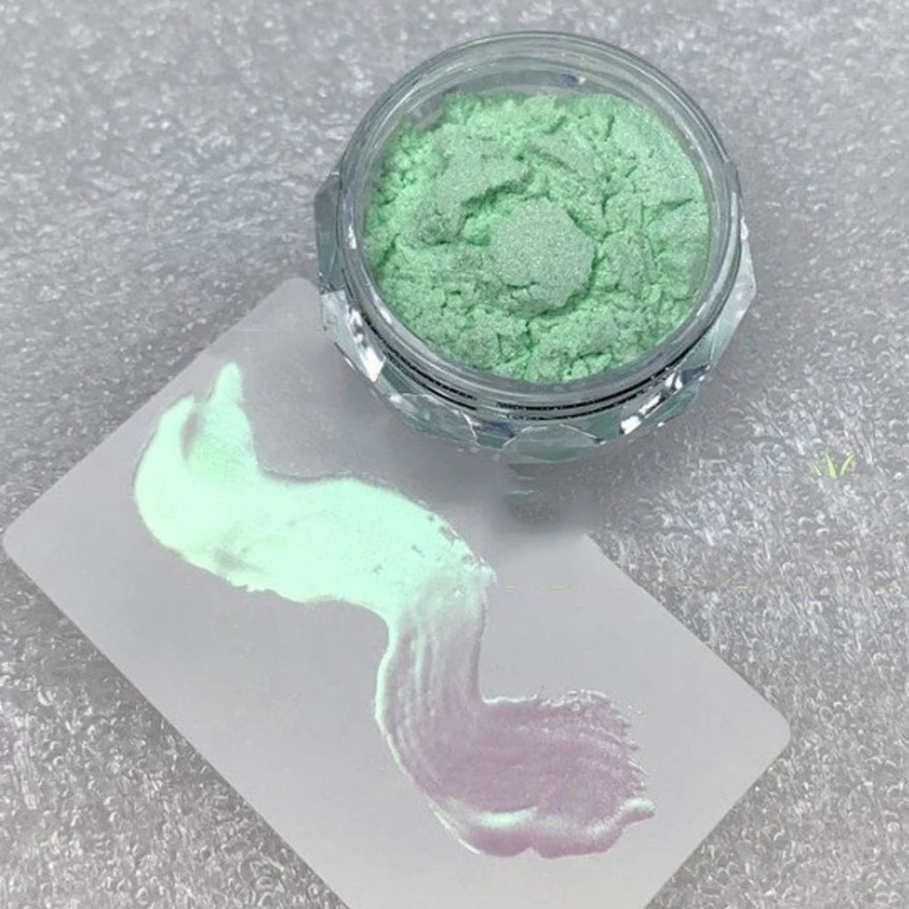 1 jar Pearl Effect Nail Powders Mirror Aurora Chrome Mermaid Nails Art Powder Rainbow AB Magic Mirror Pearl Shell Powder