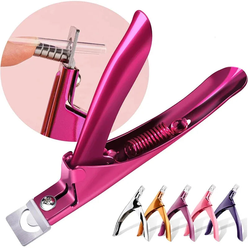 Professional False Nail Clippers False Nail Nippers Pointed Clippers U Type Nail Clippers Acrylic False Nail Edge Trimmer
