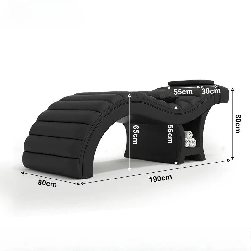Minimalist Pink S-shaped Massage Bed Eyelash Spa Beauty Salon Furniture