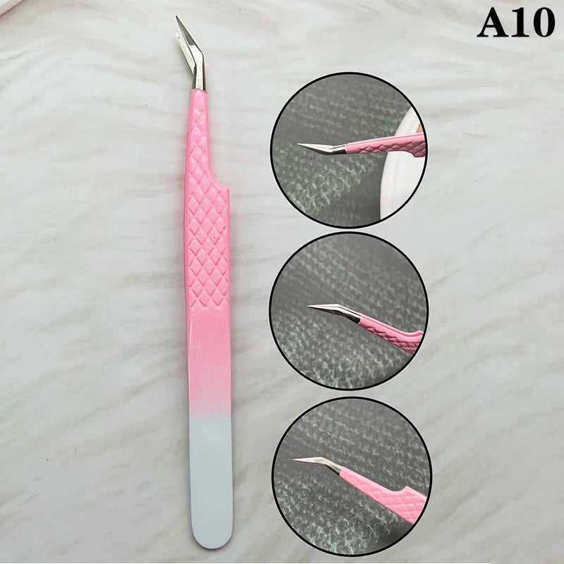 Eyelashes Tweezers Stainless Steel For Lashes Extension Makeup Tools Nail Art Accessories Rhinestone Picker Tools