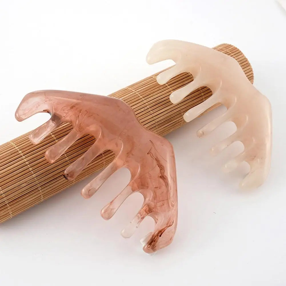 Resin Gua Sha Massage Comb Head Body Scraping Reflexology Massage Scalp Meridian Hair Care Scraping SPA Comb Comb H6I2