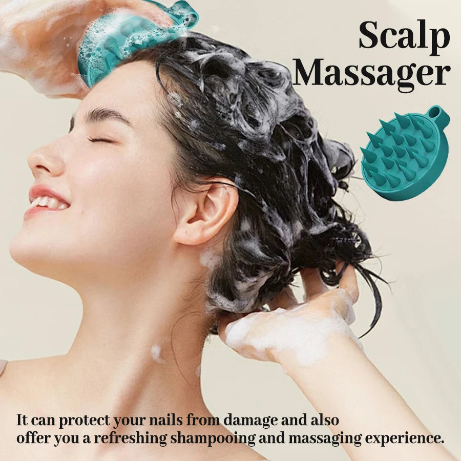 Scalp Scrub Mint & Rosemary Deep Clean Removes Build-up Moisturize Cool Soothe Hair Scalp or Exfoliating Scrub Silicone Massager