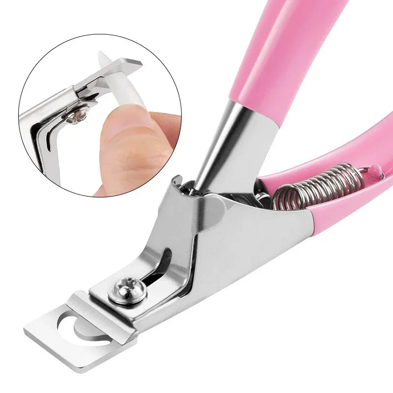 Professional False Nail Clippers False Nail Nippers Pointed Clippers U Type Nail Clippers Acrylic False Nail Edge Trimmer