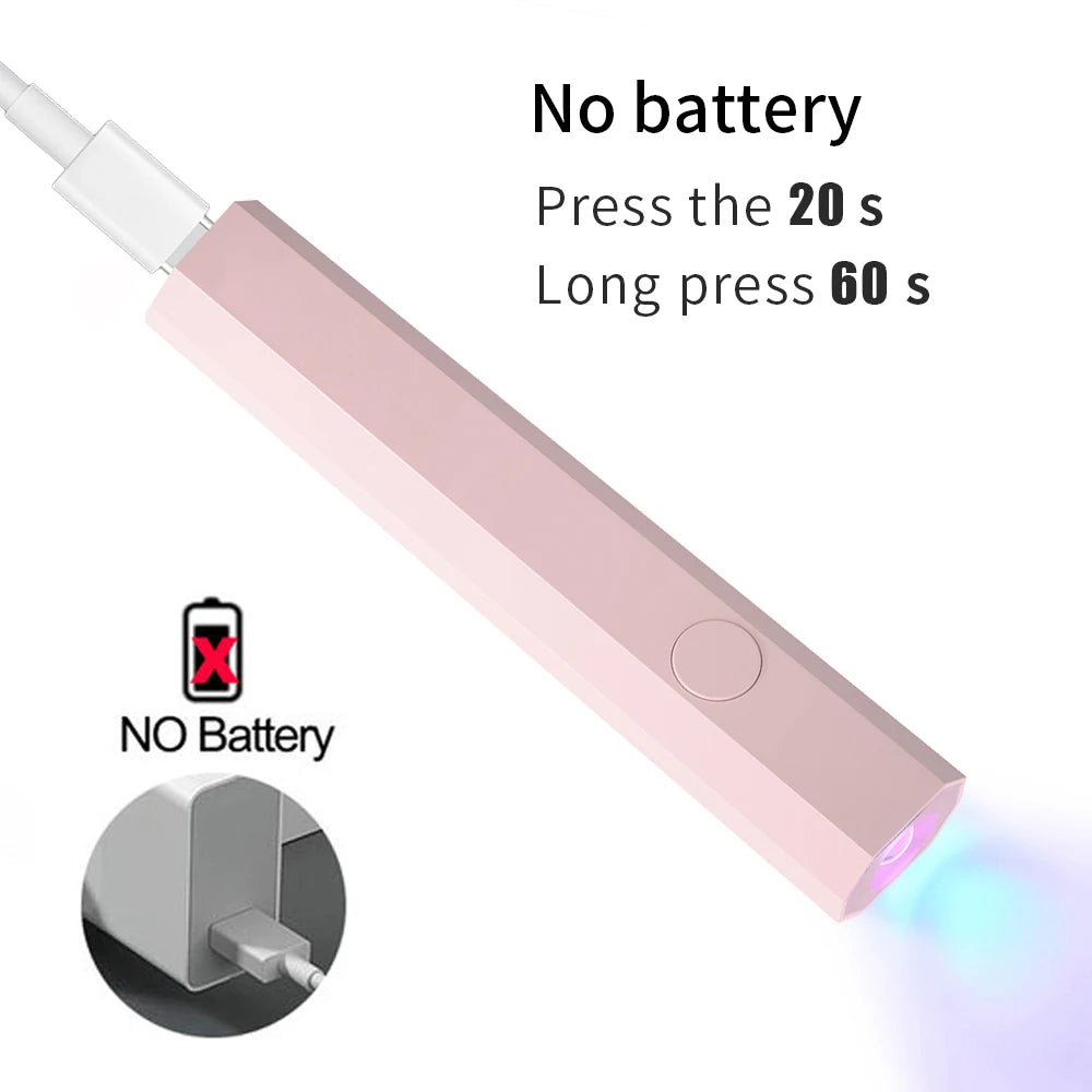 Handheld UV Light for Gel Nails Portable UV Nail Lamp Rechargeable LED Nail Lamp for Nails Art Desk Stand