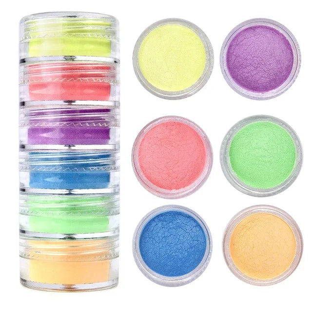 6 Colours/Set Mica Powder for Nail Art