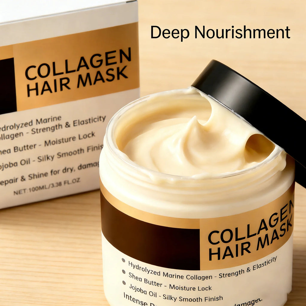 Collagen Hair Mask Hair Treatment for Damaged Dry & Frizzy Hair Deep Conditioning Repair Hydrating Nourishment For All Hair Type