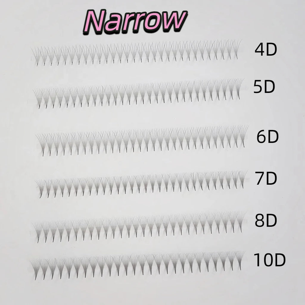 1600 Fans Narrow Premade Lash Tray  40 Lines Mega 6D 8D Russian Volume Pointy Thin Base Fans Eyelash Extensions