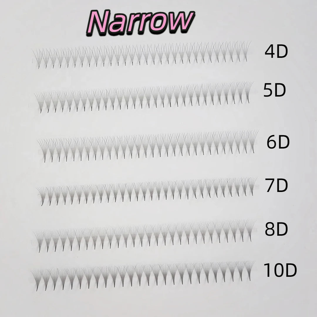 1600 Fans Narrow Premade Lash Tray  40 Lines Mega 6D 8D Russian Volume Pointy Thin Base Fans Eyelash Extensions