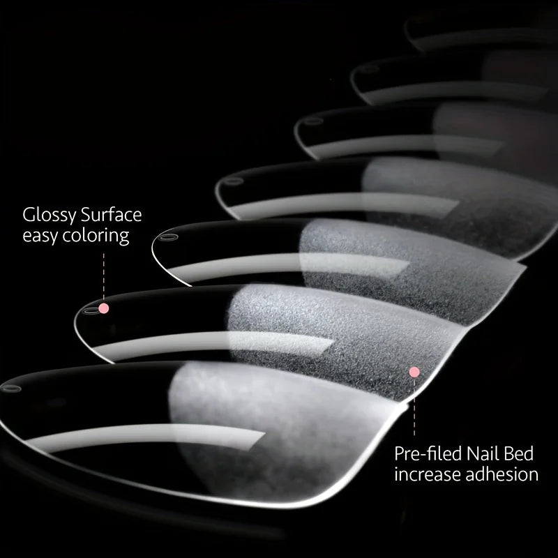 120 Pcs Full Cover Press On Nail Tips Stiletto Almond Square Coffin French False Fake Soak Off Gel Nail Extension Tips