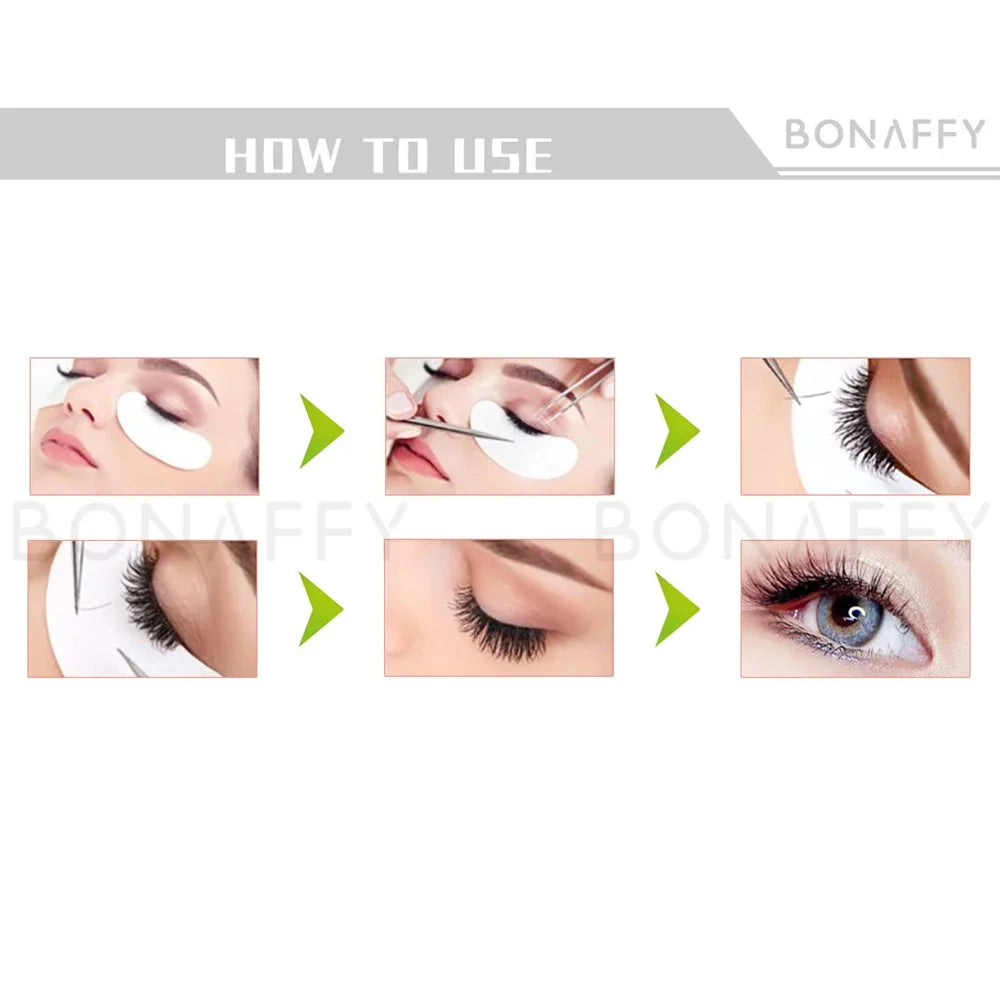 50 pairs Eyelash Extension Patches False Eyelashes Under Eye Pads Lint-free Fake Lash Extensions Eye Paper Patch