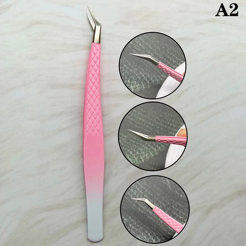 Eyelashes Tweezers Stainless Steel For Lashes Extension Makeup Tools Nail Art Accessories Rhinestone Picker Tools
