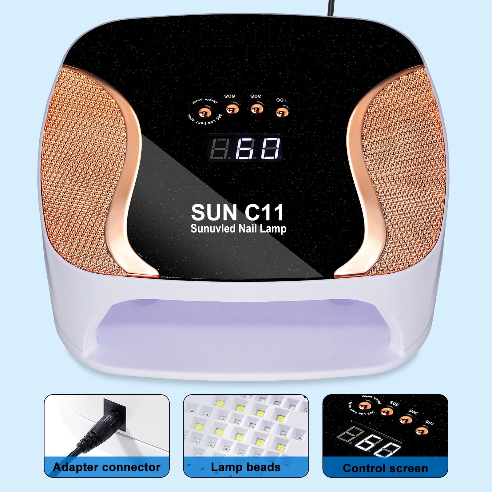 67 LED Nail Lamp UV LED Gel Nail Polish Nails Dryer With 4 Timers Automatic Sensor Professional Gel Curing Nail Lamp