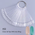 50 Nail Color Cards, Clear Nail Color Chart Display, Gel Polish Template, Nail Art Sample Station, Acrylic Palette