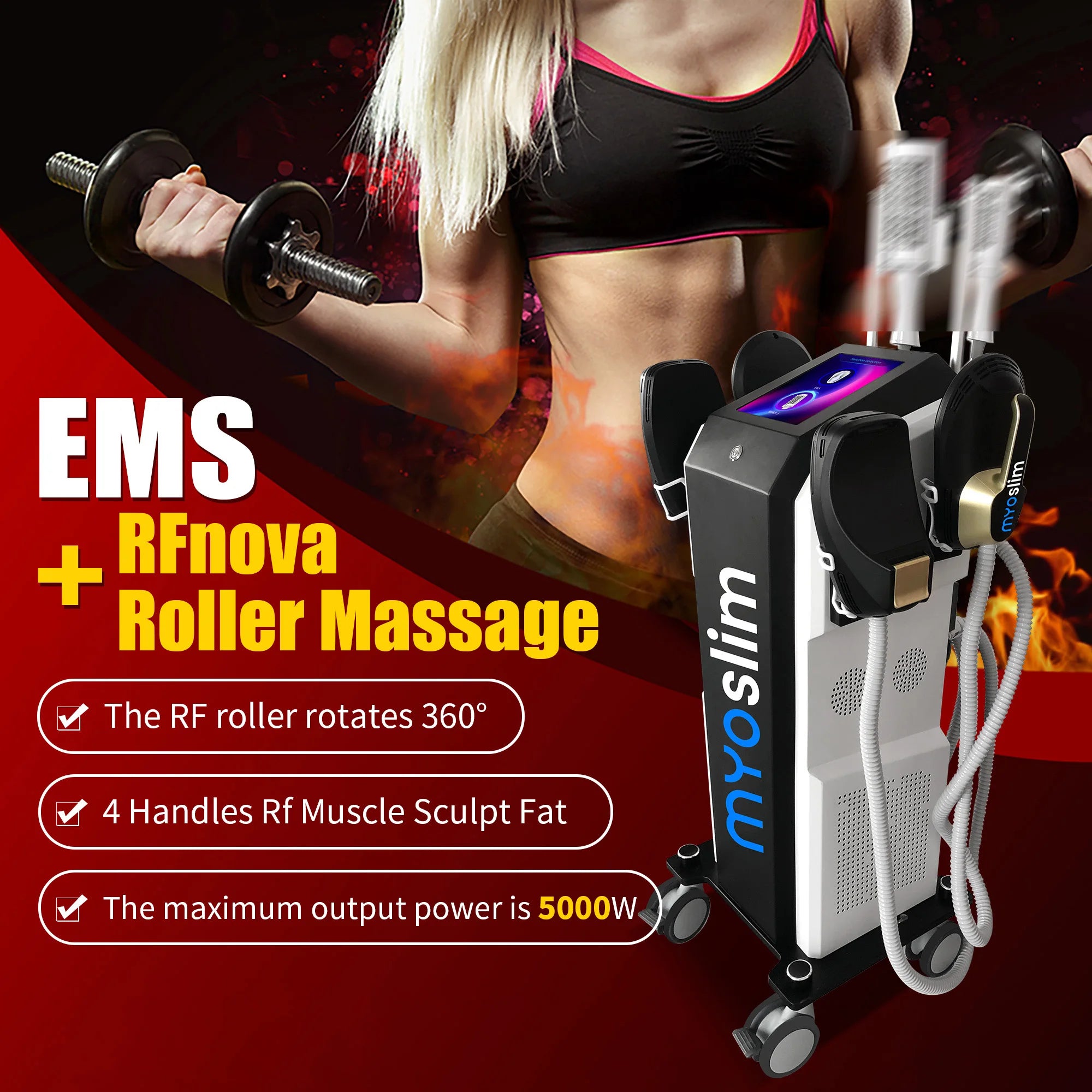 myoslim figure correction 6500W EMS Muscle Shaping Machine Radio Frequency Electromagnetic Body Shaping System