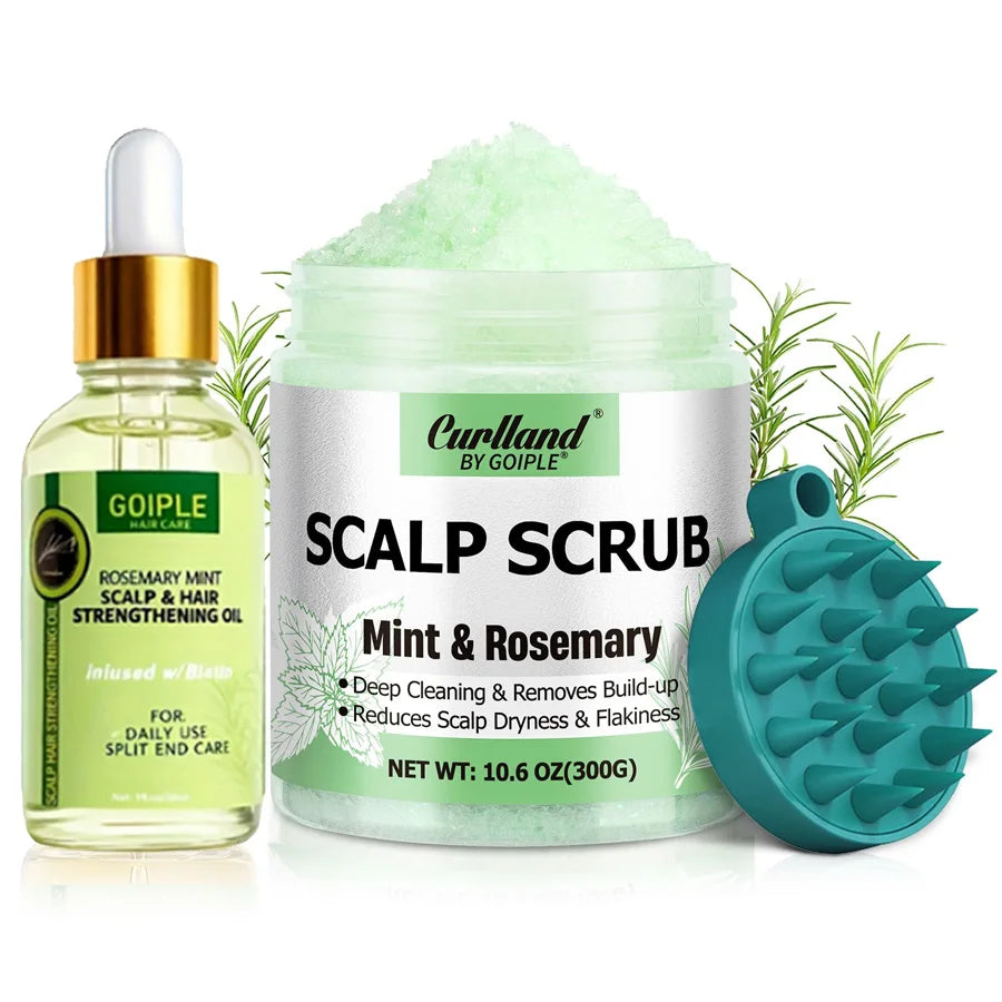Scalp Scrub Deep Cleansing Massage Scalp Care Product Rosemary Mint Essential Oil Moisturizing Nourishing and Anti-hair Loss Oil