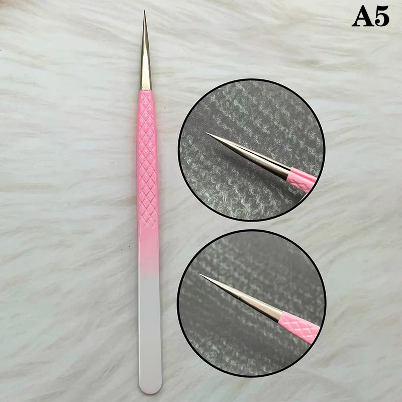 Eyelashes Tweezers Stainless Steel For Lashes Extension Makeup Tools Nail Art Accessories Rhinestone Picker Tools
