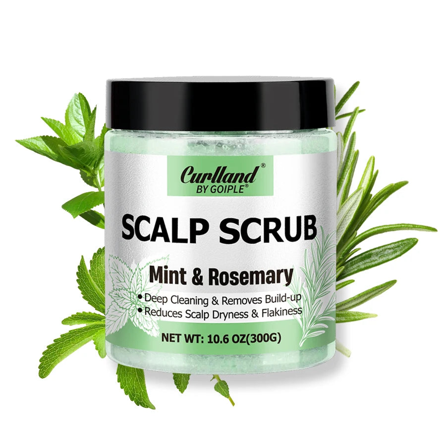 Scalp Scrub Mint & Rosemary Deep Clean Removes Build-up Moisturize Cool Soothe Hair Scalp or Exfoliating Scrub Silicone Massager