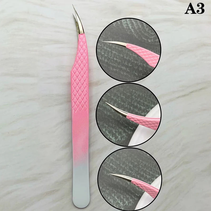 Eyelashes Tweezers Stainless Steel For Lashes Extension Makeup Tools Nail Art Accessories Rhinestone Picker Tools