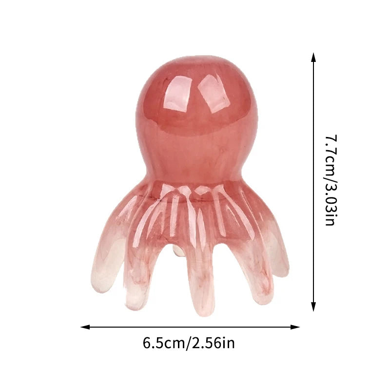 Octopus Massage Comb Head Meridian Scraping Scalp Massage Brush Acupuncture Gua Sha Massage Comb Fatigue Relief Massage