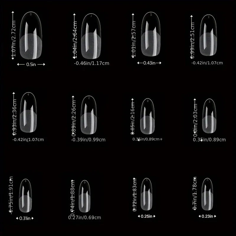 120 Pcs Full Cover Press On Nail Tips Stiletto Almond Square Coffin French False Fake Soak Off Gel Nail Extension Tips