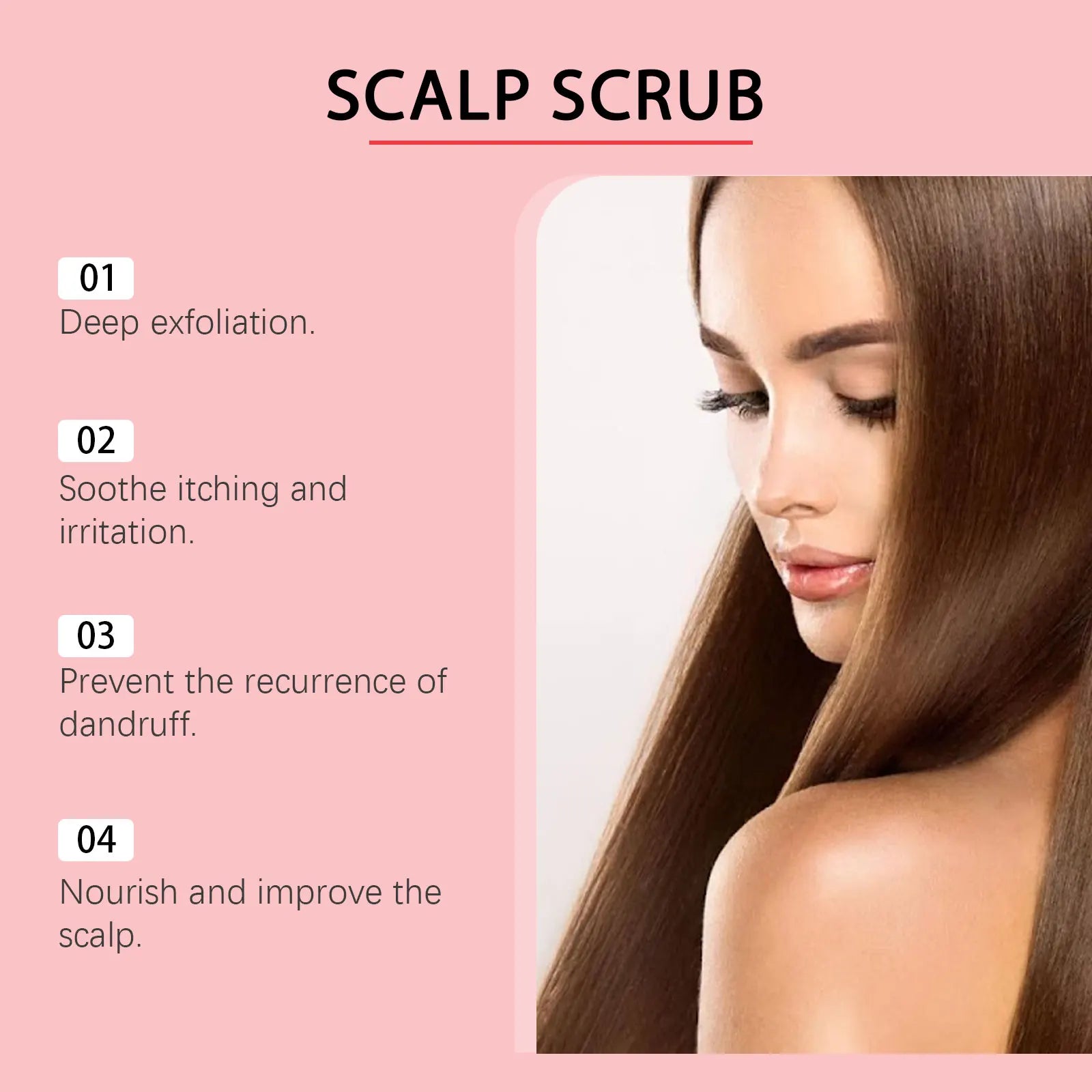 Scalp Scrub Shampoo Exfoliating Deep Cleansing Clarifying Repair Hair Roots Oil Control Nourishing Strengthening for Dry Damaged