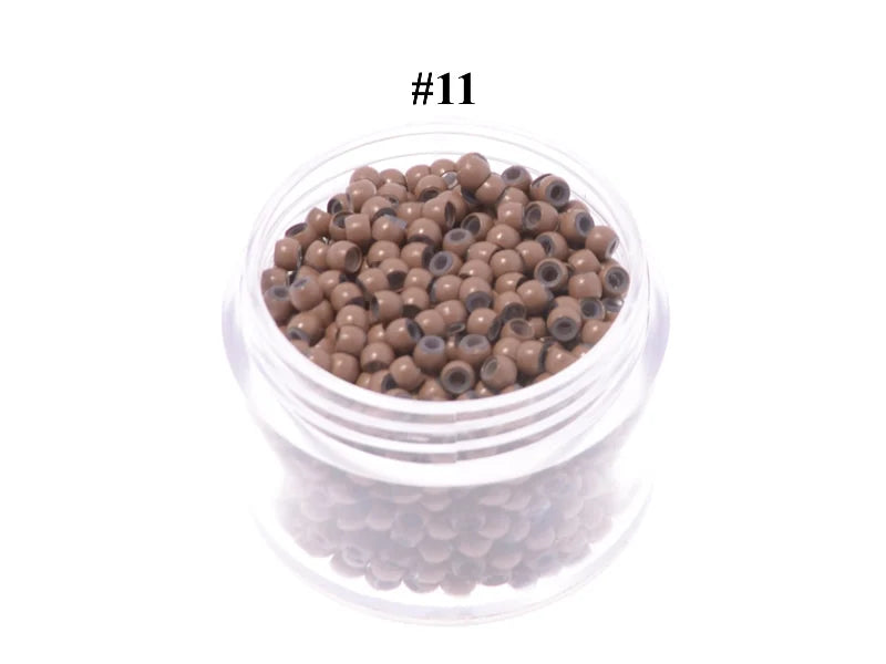 100pcs 2.9mm Diameter Silicone Hair Beads Nano Ring Micro Beads Fashion Salon Hairstylist Hair Extension Tools 7 Colours