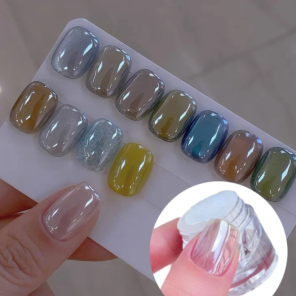1 jar Pearl Effect Nail Powders Mirror Aurora Chrome Mermaid Nails Art Powder Rainbow AB Magic Mirror Pearl Shell Powder