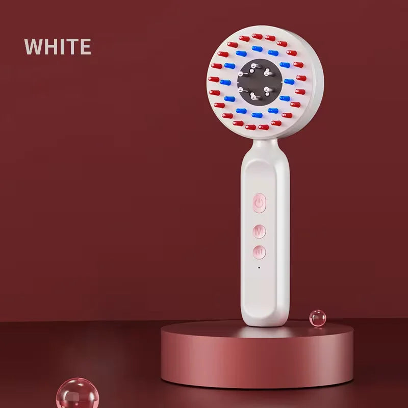 Electric hair growing comb, with red light meter, acupoint scalp massager, anti-hair loss hair care oil application comb