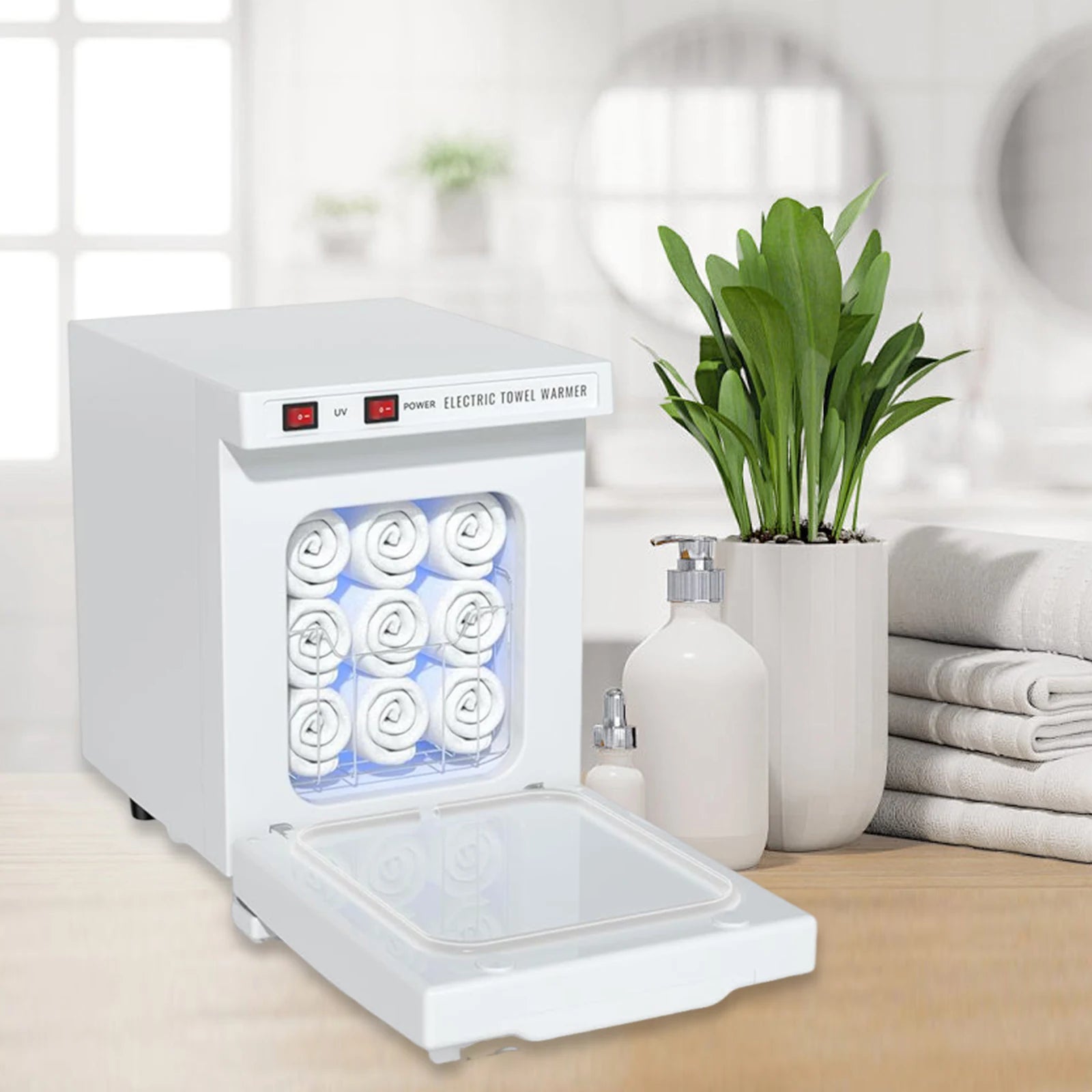 5L Mini Heated Towel Cabinet Towel Heater Hot Towel Cabinet for Beauty Salon Massage Office Facial Spa