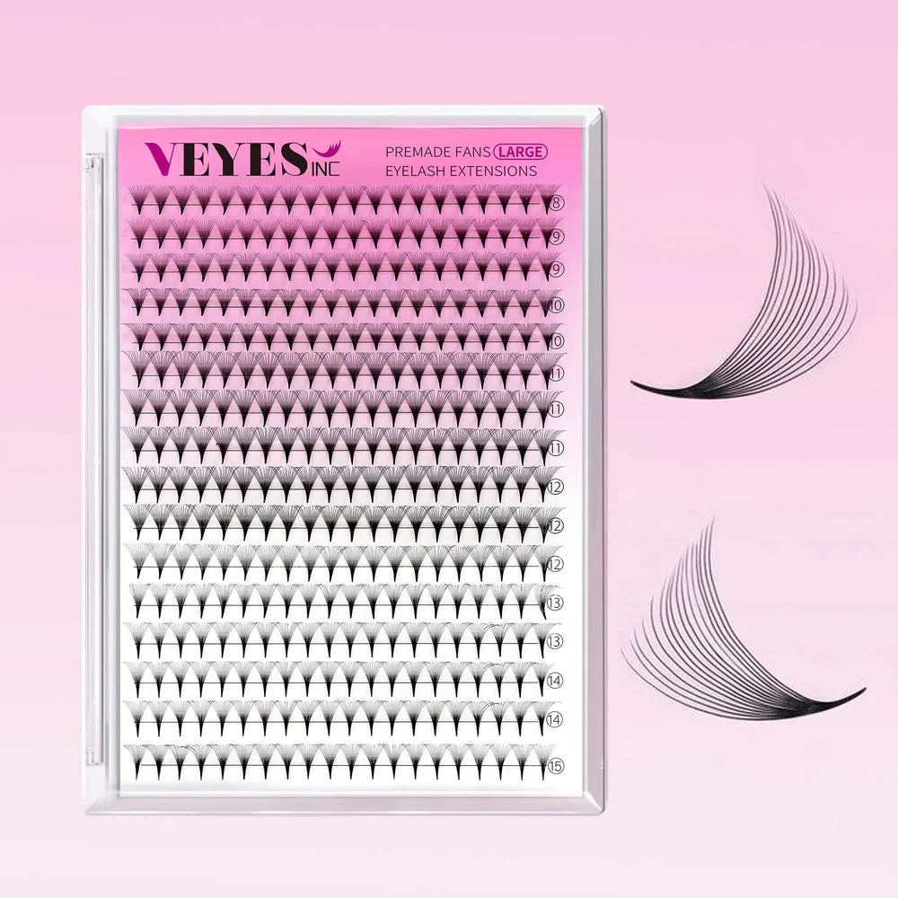 Narrow Premade Fans Lashes Fans  320 Fans 14D 16D Slim Thin Pointy Base Soft Russian Volume Fans Lash