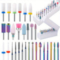 30Pcs Nail Drill Bits Ceramic Diamond Cuticle Efile bits