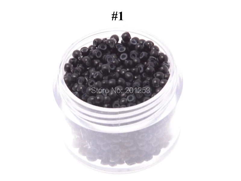 100pcs 2.9mm Diameter Silicone Hair Beads Nano Ring Micro Beads Fashion Salon Hairstylist Hair Extension Tools 7 Colours