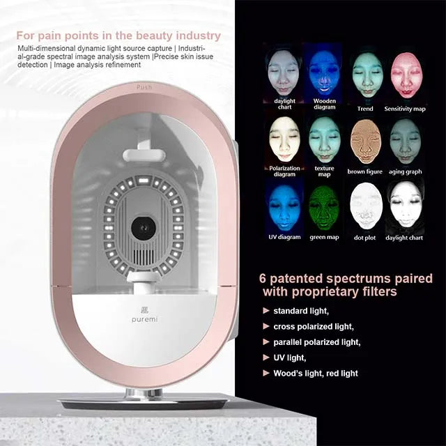 Skin Analyzer Machine - 3D Face Scanner with AI Technology, Professional Skin Care Device