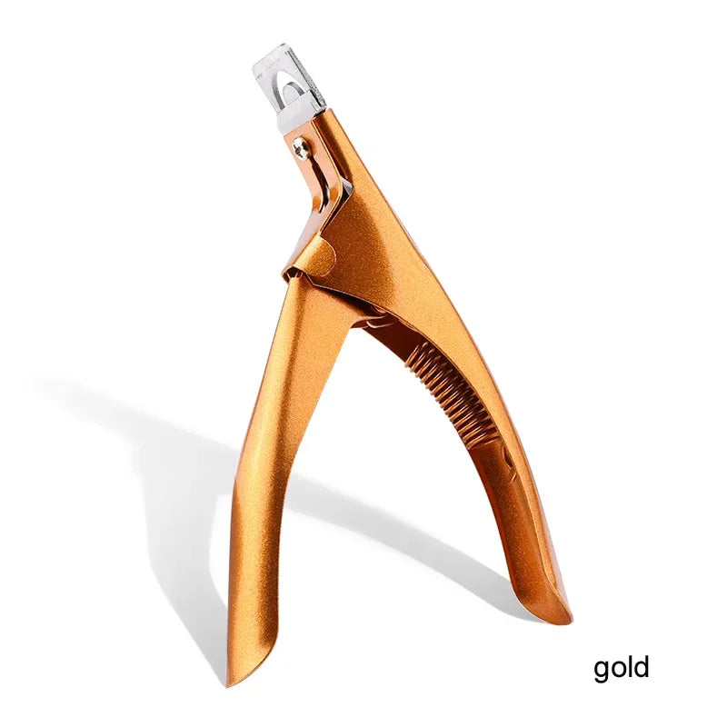 Professional False Nail Clippers False Nail Nippers Pointed Clippers U Type Nail Clippers Acrylic False Nail Edge Trimmer