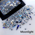 150pcs Round Flatback Glass Rhinestones Plus 20pcs Odd Shaped Jewelry DIY Design Making Beads Beauty Decorations For Nail Art