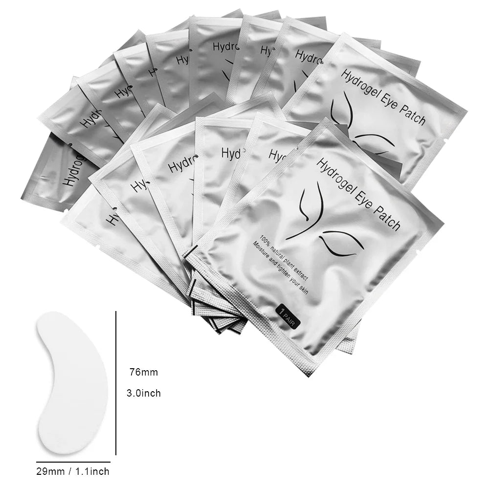 50 pairs Eyelash Extension Patches False Eyelashes Under Eye Pads Lint-free Fake Lash Extensions Eye Paper Patch