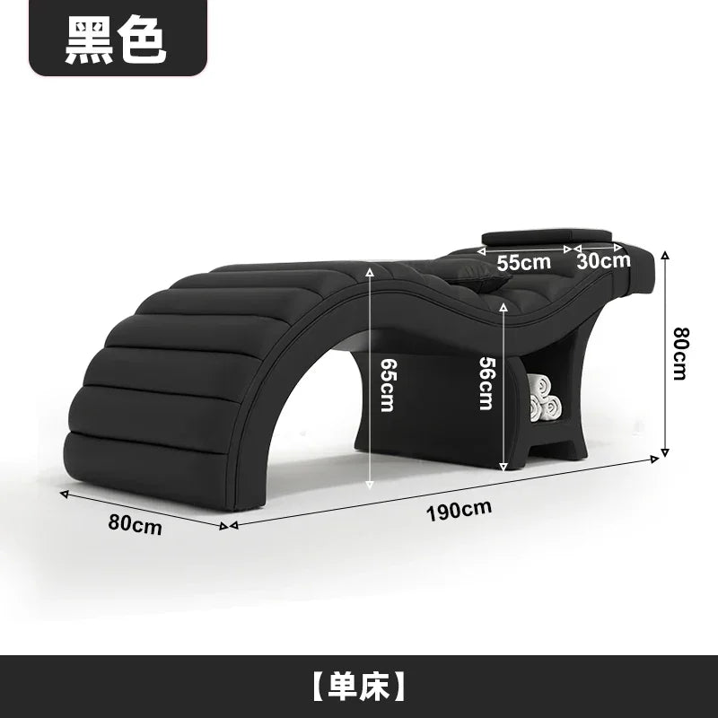 Minimalist Pink S-shaped Massage Bed Eyelash Spa Beauty Salon Furniture